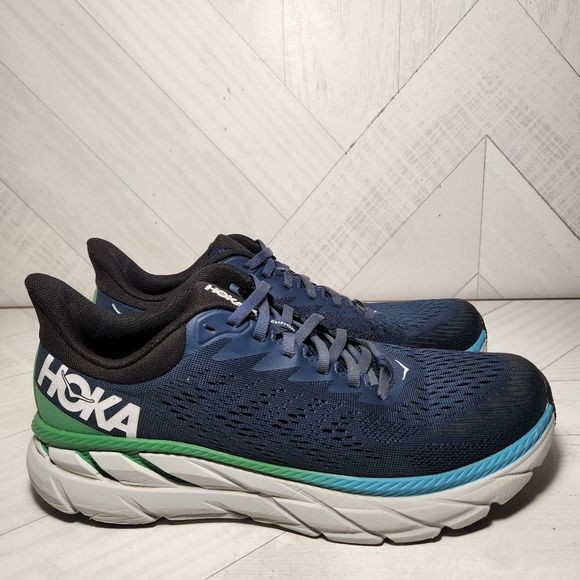 Hoka Other - Mens hoka Clifton 7 athletic shoes size 9.5 blue